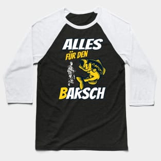 Angler Barsch lustige Sprüche Angeln Baseball T-Shirt